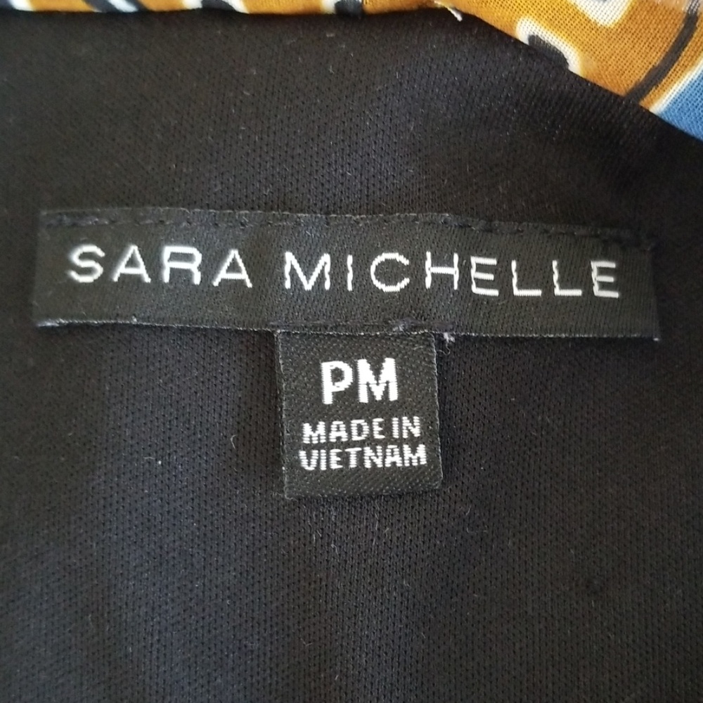 Sara Michelle Boho Print Jacket Over Tank Top. - Picture 7 of 9